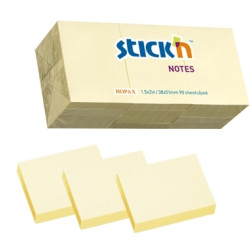 Līmlapiņas StickN 21530 38x51mm, 12x100 lapiņas, gaiši dzeltenas