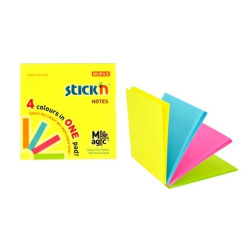 Līmlapiņas StickN Magic pads 21571 76x76mm, 4x25 lapiņas, 4 neona krāsas