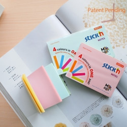 Līmlapiņas StickN Magic pads 21574 76x76mm, 4x25 lapiņas,4 pasteļkrāsu asorti