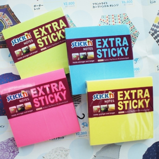 Липкие заметки StickN 21601, Magenta, Суперлипкие