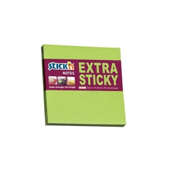 Самоклеящиеся заметки Stick'N Extra Sticky, Green, Превосходная адгезия