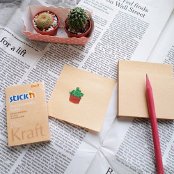 Līmlapiņas StickN 21639 76x76mm, 100 lapiņas, kraft