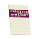 Līmlapiņas StickN 21496 Extra sticky 150x101mm, 90 lapiņas, līniju, pasteļdzeltenas