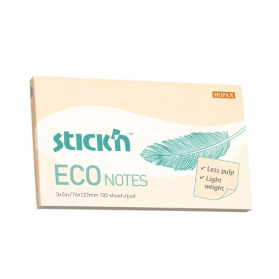 Липкие стикеры StickN 21749, Pastel Yellow, Экологичные