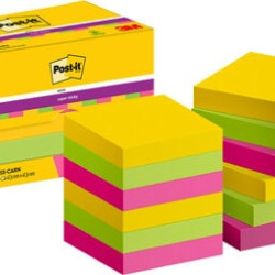 Līmlapiņas 3M Post-It Super Sticky Carnival 47.6x47.6mm, 12gab/iep, asorti