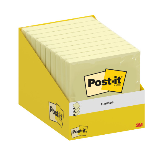 *Līmlapiņas 3M Post-It Z-veida, 76x76mm, 100 lapiņas, dzeltenas