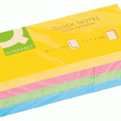 *Līmlapiņas Q-Connect Ultra 38x51 (12 blociņi), asorti
