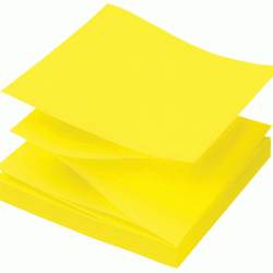 *Līmlapiņas Q-Connect Brillant 76x76mm, Z-veida, dzeltenas
