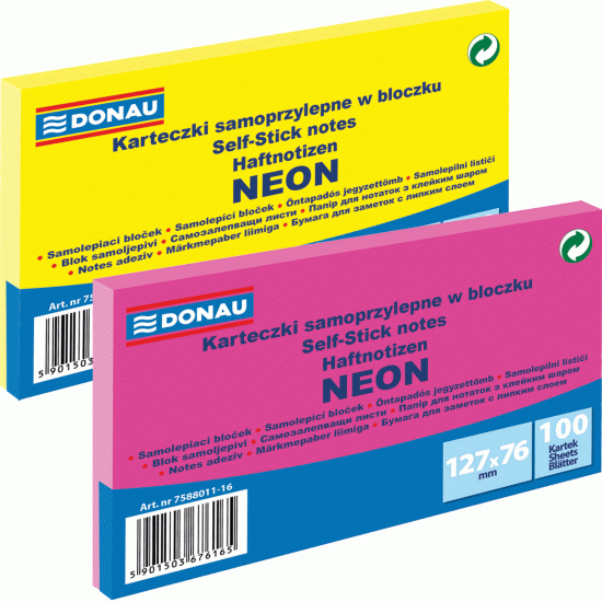 Высоковидимая бумага для заметок Donau NEON, Neon Yellow