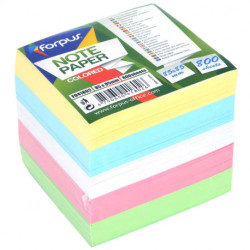 Piezīmju papīra kubs Forpus 85x85mm, 800 lapas, asorti