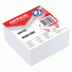*Piezīmju papīra kubs Office Products 85x85mm, 400 lapas, balts
