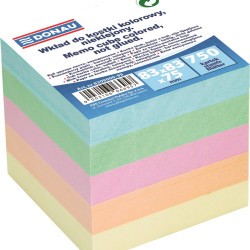 Piezīmju papīru kubs Donau 83x83mm, 750 lapas, asorti
