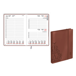 ***Plānotājs Manager Trend A5, mākslīgā āda, dienas atvērums, Chocolate bronze