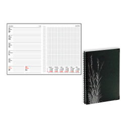 Plānotājs Quadro Trend A5, kartona vāki, nedēļas atvērums, Grass
