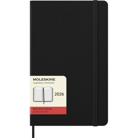 Ежедневник Moleskine "2026 Daily Planner", Black, Твердые Каверы