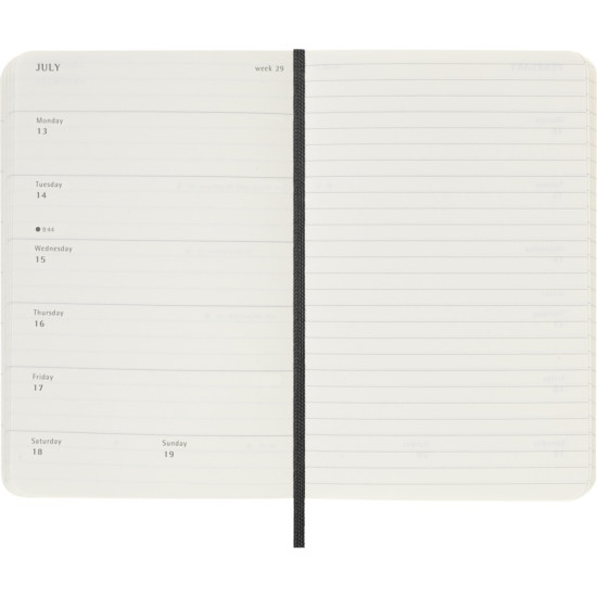 Еженедельник Moleskine "DSB12WN2Y26", Black, Компактный