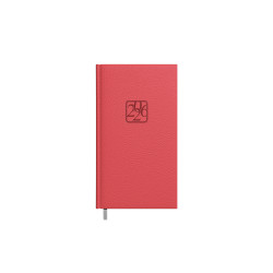 Plānotājs New Line A6+, mākslīgā āda, dienas atvērums, koraļļu sarkans