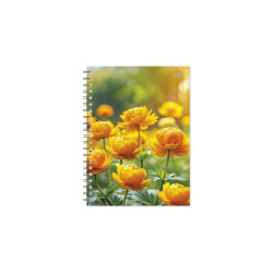 Plānotājs ar spirāli Tempo Spiral Design Diena, kartona vāki, Globeflowers