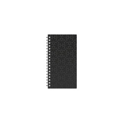 Kabatas plānotājs ar spirāli Midi Spiral Cardboard, nedēļas atvērums, black Nero