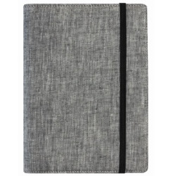 Ежедневник Calendar Boss Linen Day Timer, Light Grey, со спиралью и резинкой