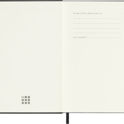 Kalendārs-piezīmju grāmata Moleskine 2027 9x14cm, nedēļs, cietie vāki, melna