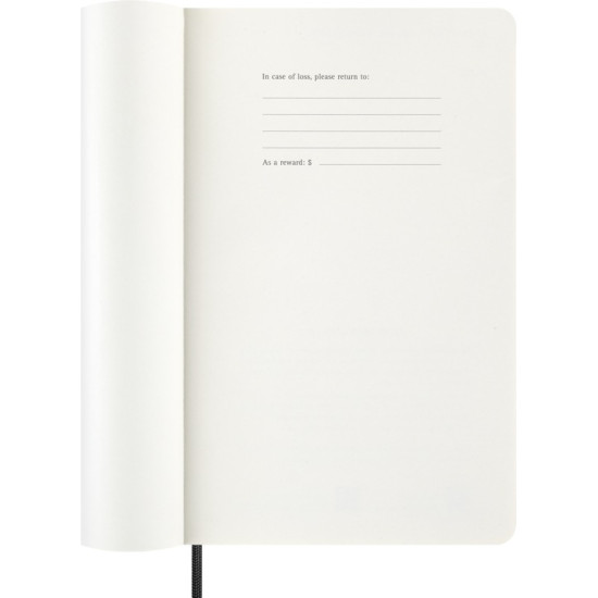 Kalendārs-piezīmju grāmata Moleskine 2027 9x14cm, nedēļa, mīkstie vāki, melna