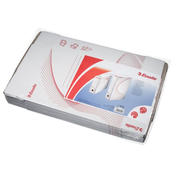 Arhīva kārba Esselte Speedbox FSC, 10cm, kartons, balta/sarkana