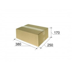 *Kartona kaste pakomātiem, 1/2 M izmērs, 380x250x170mm, brūna