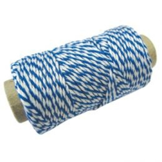 Vīta aukla 35m, 10g, zila/balta