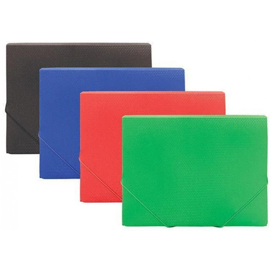 Mape-kārba ar gumiju College B5, 500mikr., 35mm, plastikāta, asorti