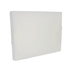 Mape-kārba ar gumiju College A4, 700mikr., 30mm, plastikāta, caurspīdīga