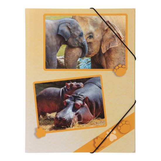 *Mape ar gumiju Pagna Zoo Animals A4, plastikāta