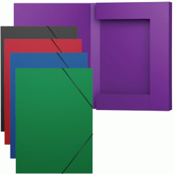 ***Mape ar gumiju Erich Krause Classic CoolBox A4, plastikāta, zaļa
