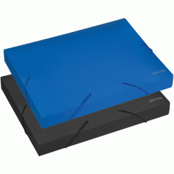 *Mape ar gumiju Papirus Economix Coolbox A4,700mikr., plastikāta, zila