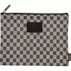 Mape ar rāvējslēdzēju DeVente TOTAL BLACK A5, 27x20.5x1cm, mākslīga āda, melnbalta