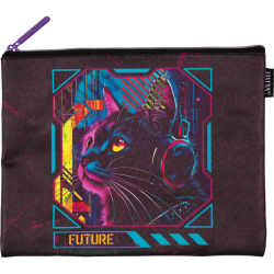 Mape ar rāvējslēdzēju DeVente Cyber Cat A5,  27x20.5x1cm, mākslīga āda, krāsaina