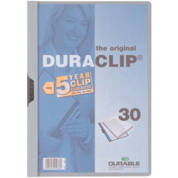 Папка-клип Durable Duraclip, Black, Бесперфорационное крепление