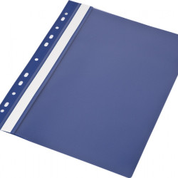 Mape-ātršuvējs PantaPlast A4, ar perforāciju, PVC, zila