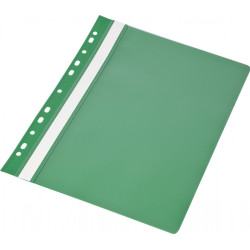 Mape-ātršuvējs PantaPlast A4, ar perforāciju, PVC, zaļa