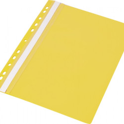 Mape-ātršuvējs PantaPlast A4, ar perforāciju, PVC, dzeltena