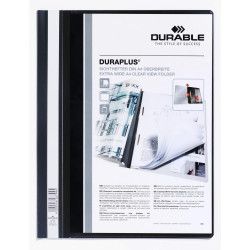Mape-ātršuvējs Durable Duraplus A4, PVC, melna