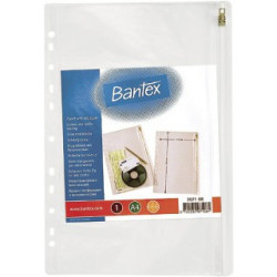 *Dokumentu kabata ar rāvējslēdzi Bantex Zip, A4, 140mikr, glancēta