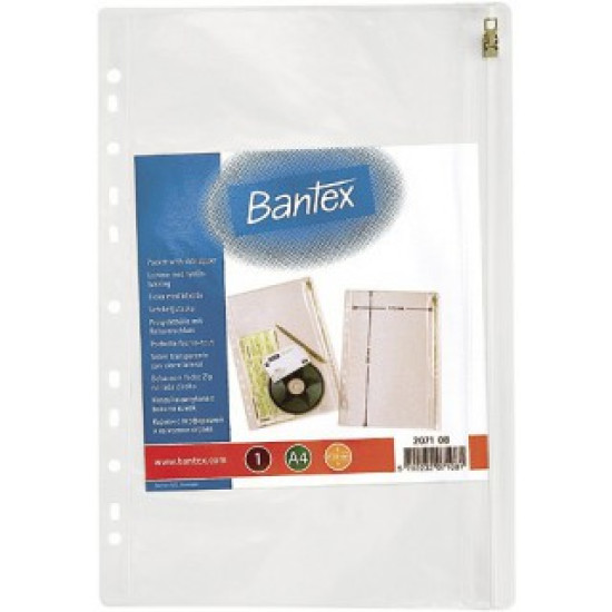 Папка-файл Bantex с надежной молнией, Clear