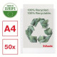 Папки-скоросшиватели Esselte Recycle Maxi, Clear, Из переработанного пластика.