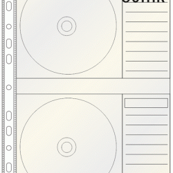 *Kabatiņa CD/DVD diskiem DONAU A4, PP, 80mikr., matēta, 1 gab
