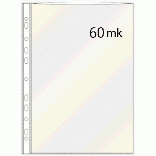 Dokumentu kabatas Q-Connect A4, 60mikr., 50gab/iep., glancētas
