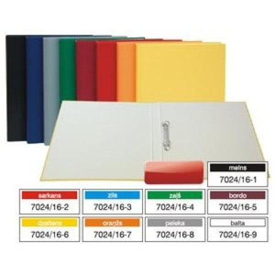 Mape ar 2 gredzeniem Multi-S A4, 2.5cm, Ø1.6cm, PP, bordo