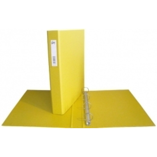 Mape ar 4 gredzeniem College A4, 3.5cm, Ø2.5cm, PP, dzeltena