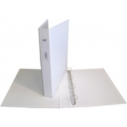 Mape ar 4 gredzeniem College A4, 3.5cm, Ø2.5cm, PP, balta