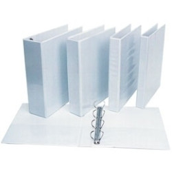 Mape ar 4 gredzeniem Panta Plast A4, 5.5cm, Ø4cm, D-veida, PP, balta
